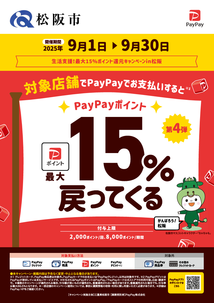 生活支援！最大15％ポイント還元キャンペーンin松阪について – 株式